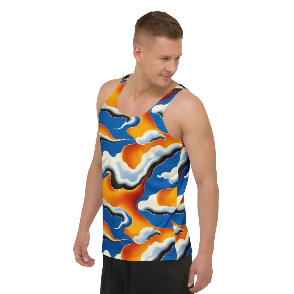 Cobalt Cloudbreak on Men's Tank Top — Left Front