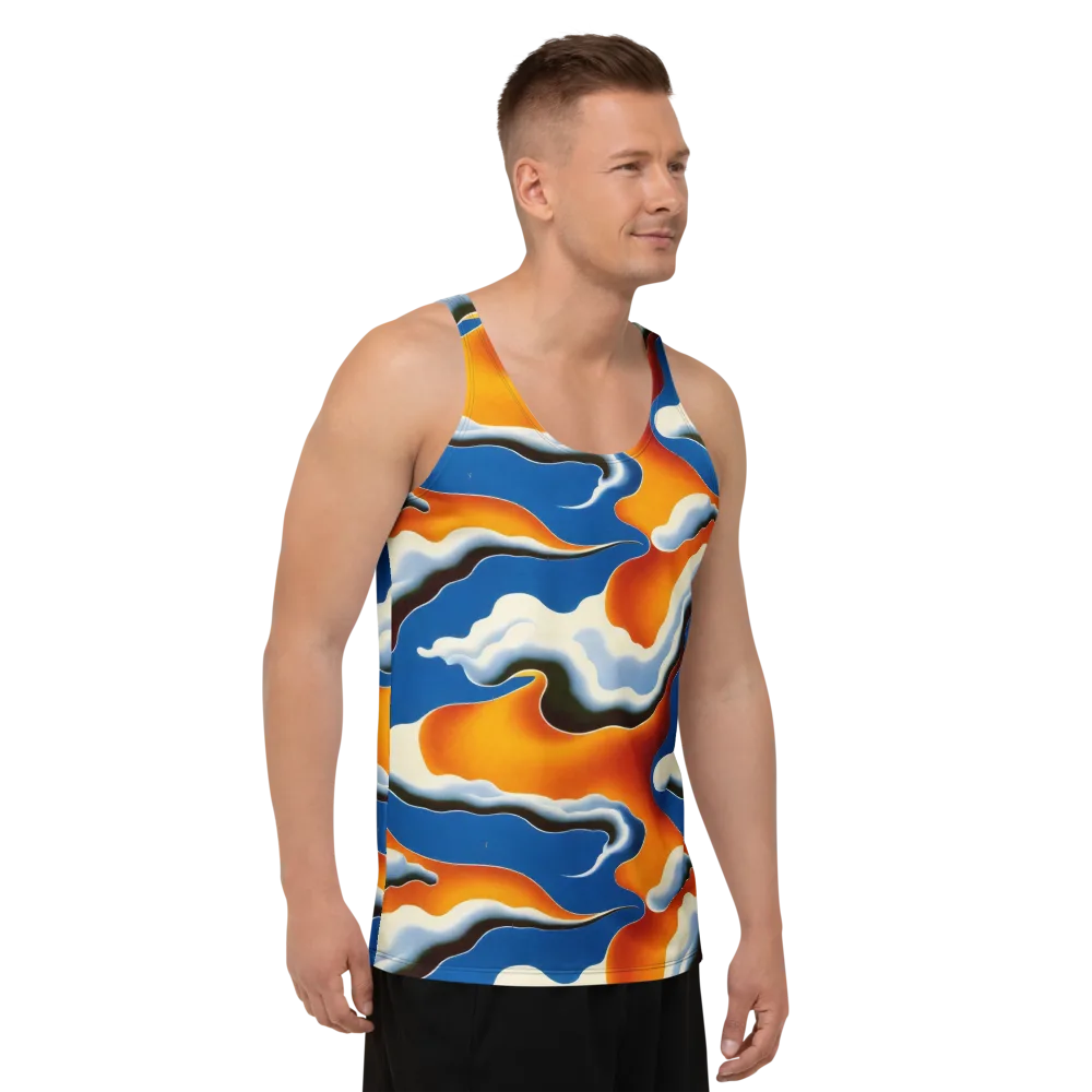 Cobalt Cloudbreak on Men's Tank Top — Right Front