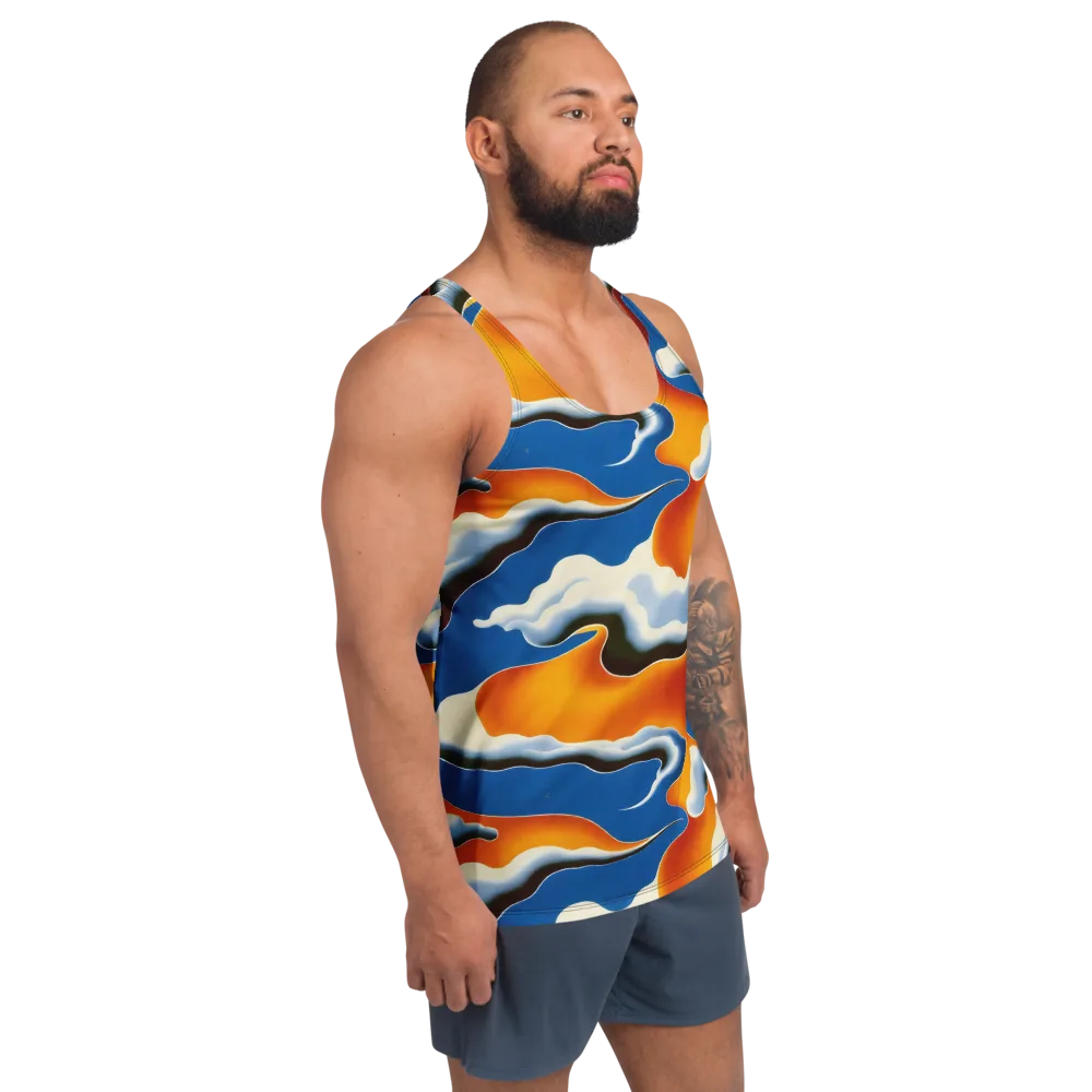 Cobalt Cloudbreak on Men's Tank Top — Right Front