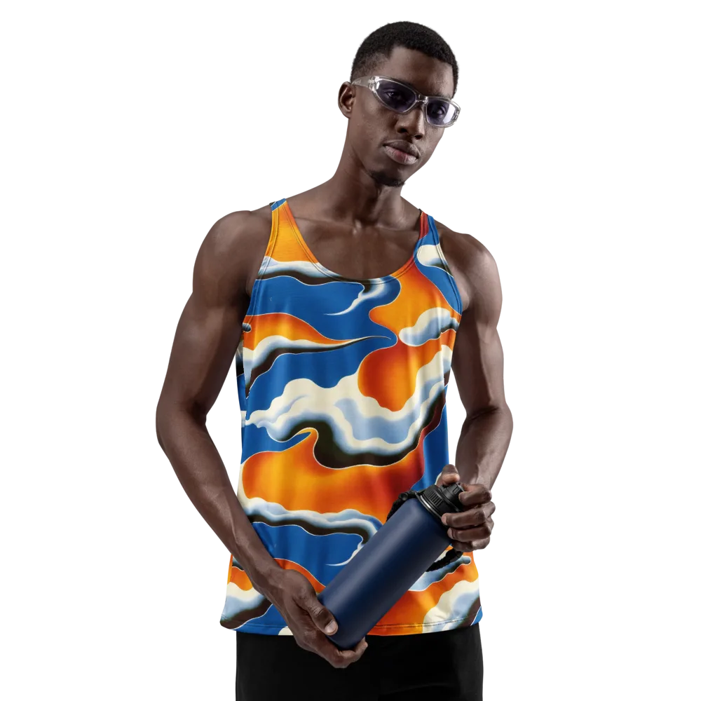 Cobalt Cloudbreak on Men's Tank Top — Front