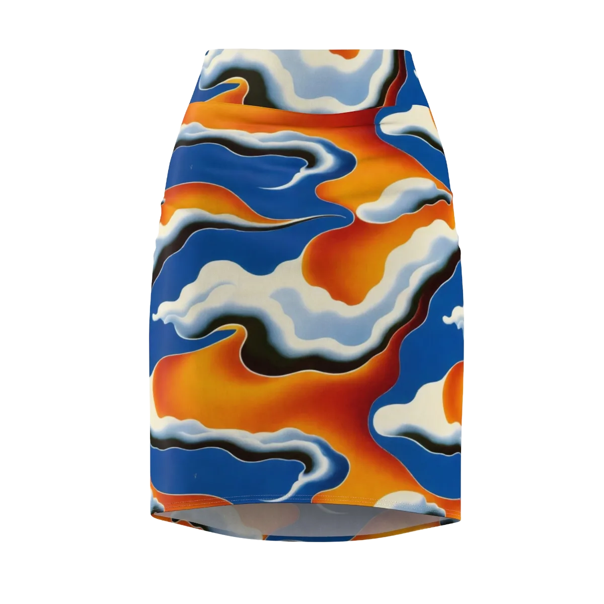 Cobalt Cloudbreak on Pencil Skirt — Front