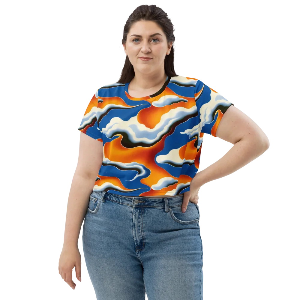 Cobalt Cloudbreak on Crop Tee — Front