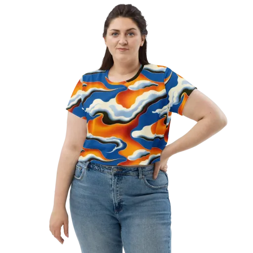 Cobalt Cloudbreak on a Crop Tee