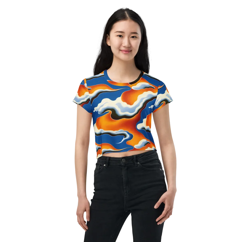 Cobalt Cloudbreak on Crop Tee — Front