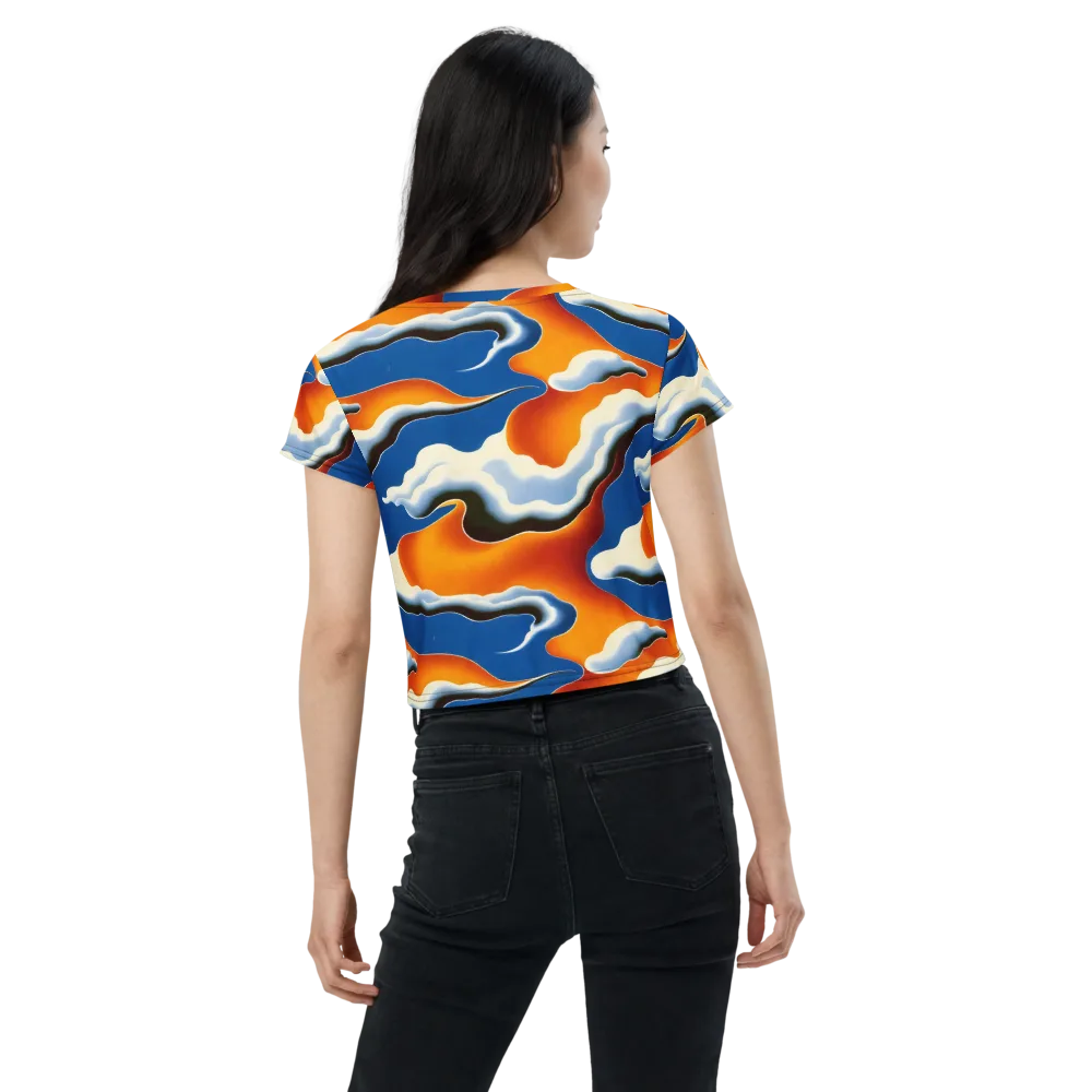 Cobalt Cloudbreak on Crop Tee — Back