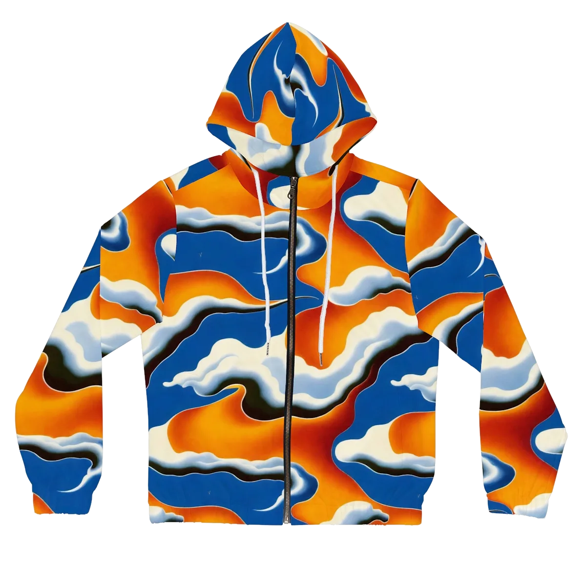 Cobalt Cloudbreak on Women's Full-Zip Hoodie — Front