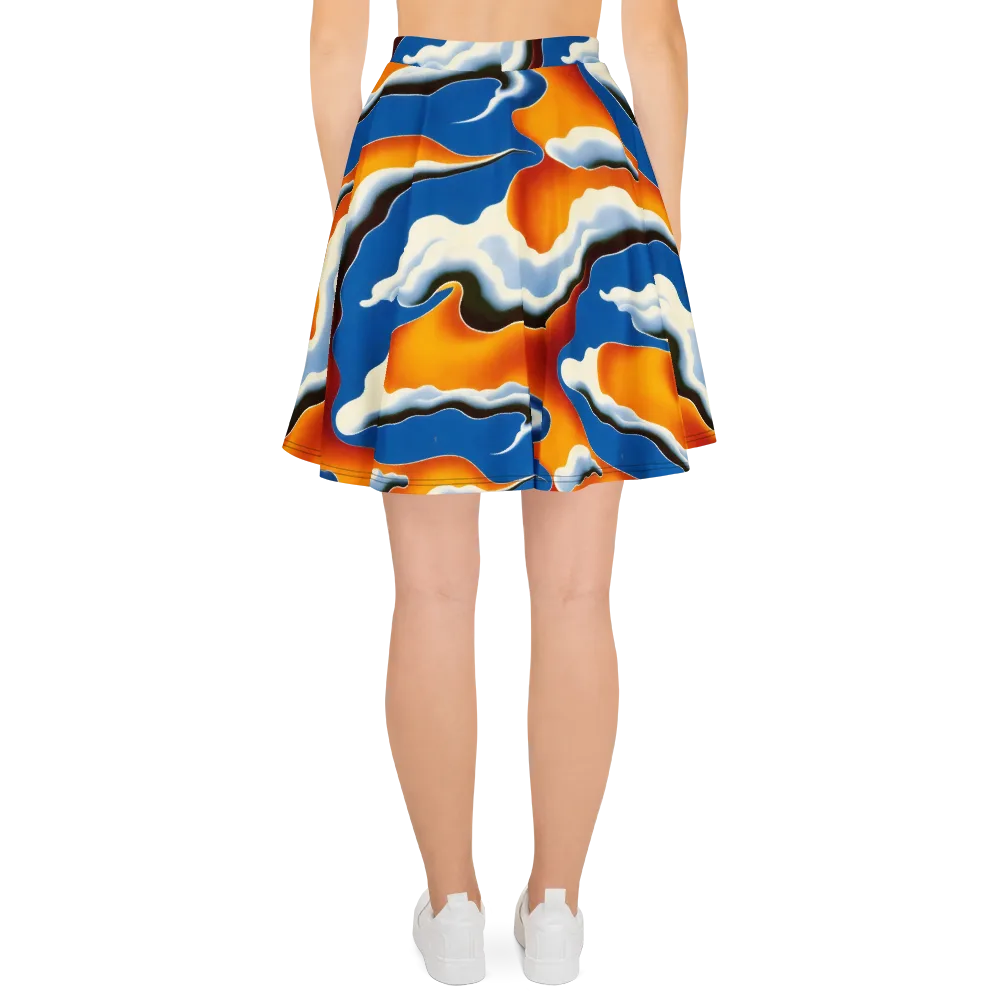 Cobalt Cloudbreak on Skater Skirt — Back