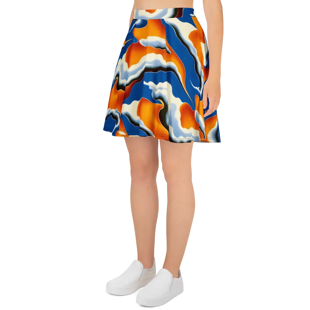 Cobalt Cloudbreak on Skater Skirt — Left