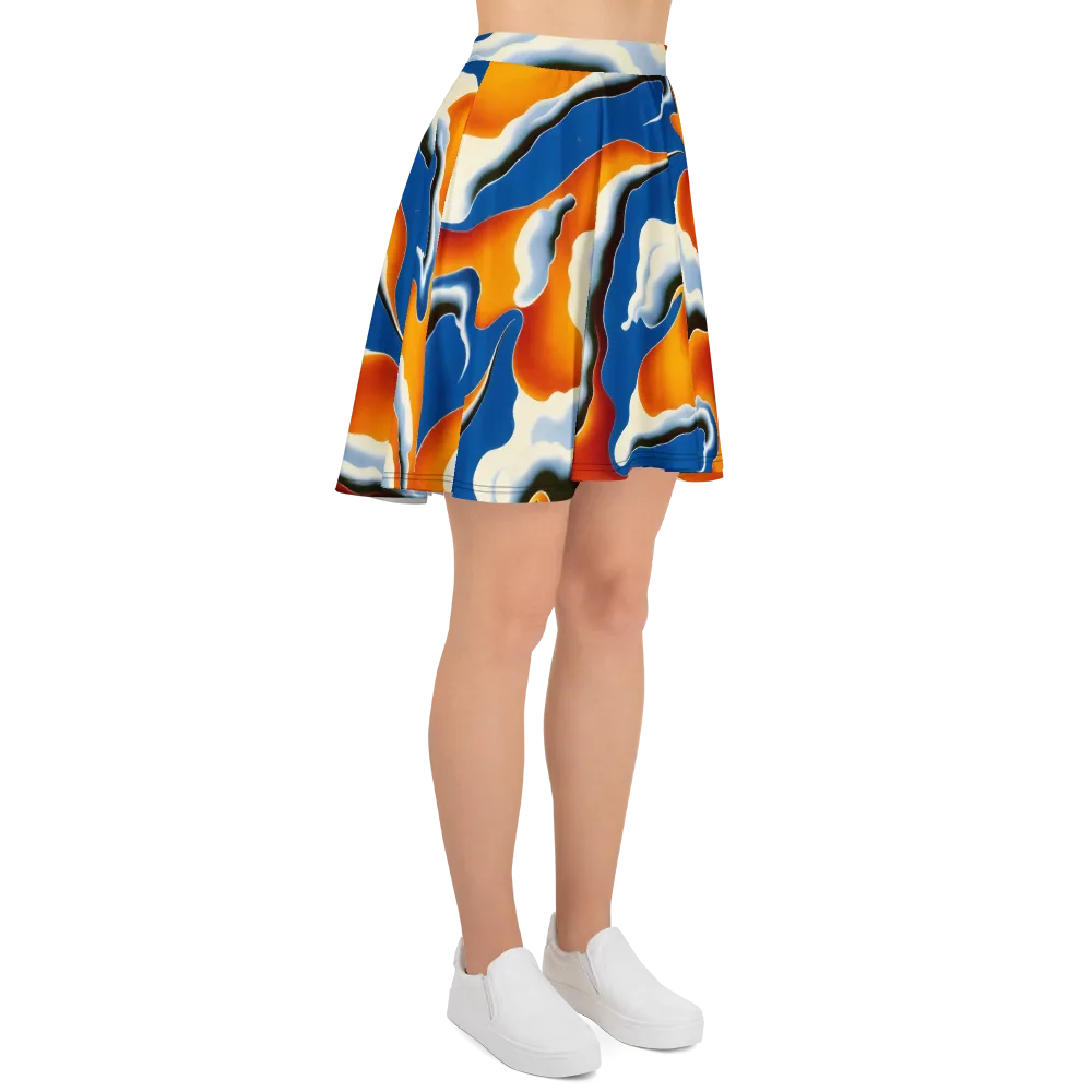Cobalt Cloudbreak on Skater Skirt — Right