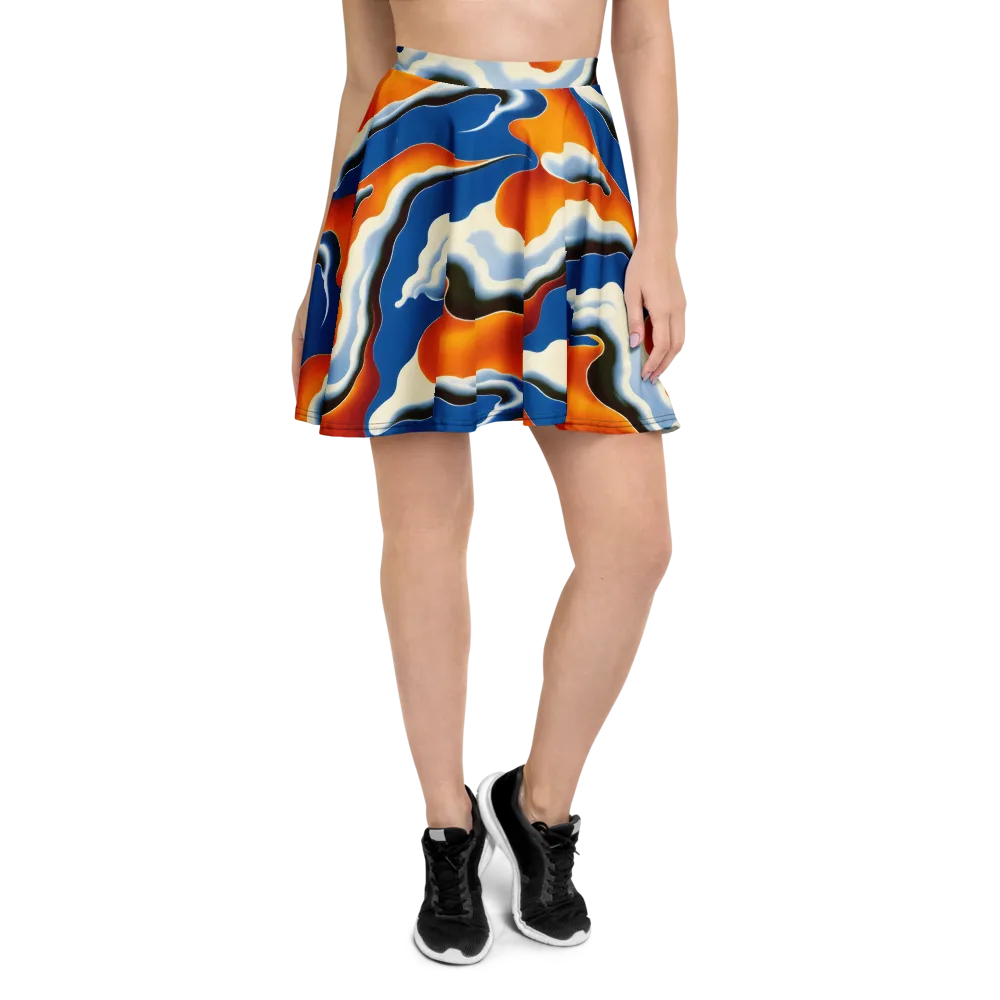 Cobalt Cloudbreak on Skater Skirt — Front