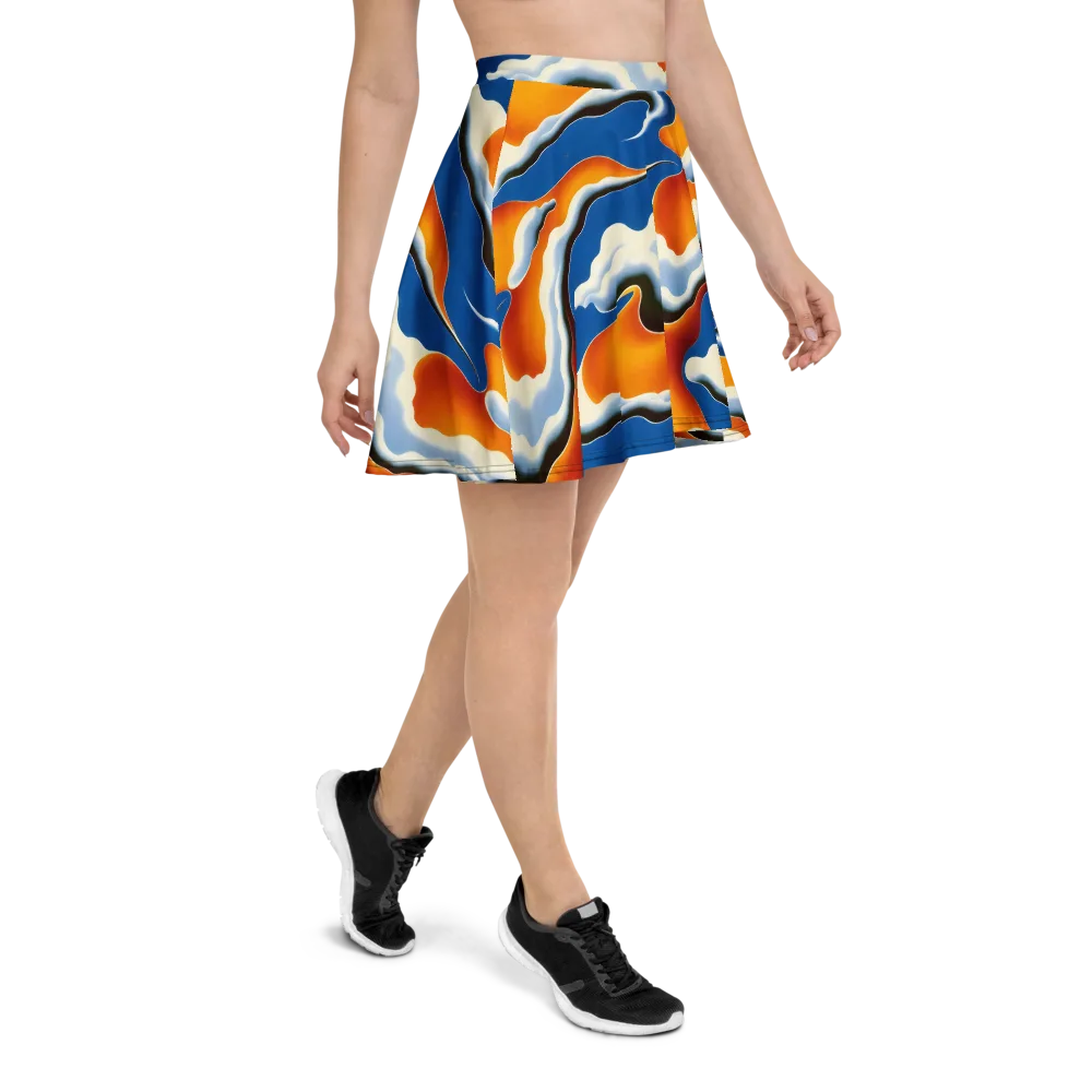 Cobalt Cloudbreak on Skater Skirt — Right