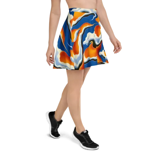Cobalt Cloudbreak on a Skater Skirt
