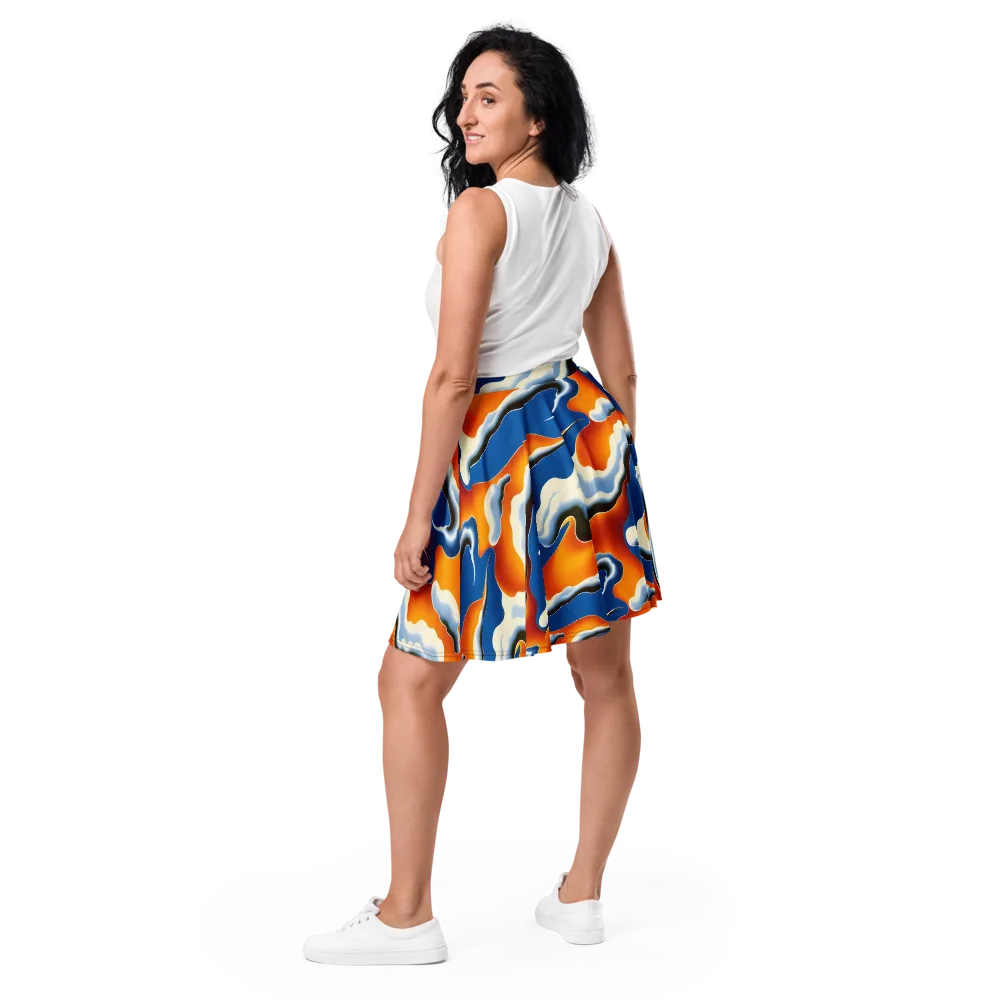 Cobalt Cloudbreak on Skater Skirt — Back