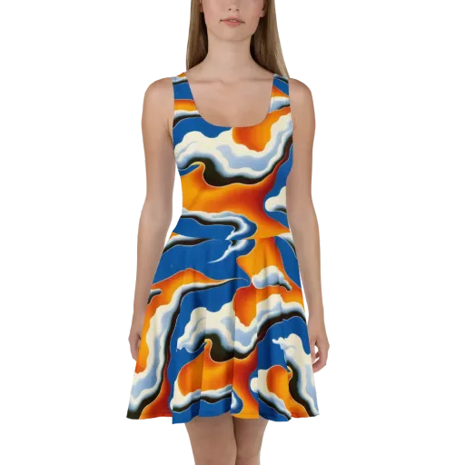 Cobalt Cloudbreak on a Skater Dress