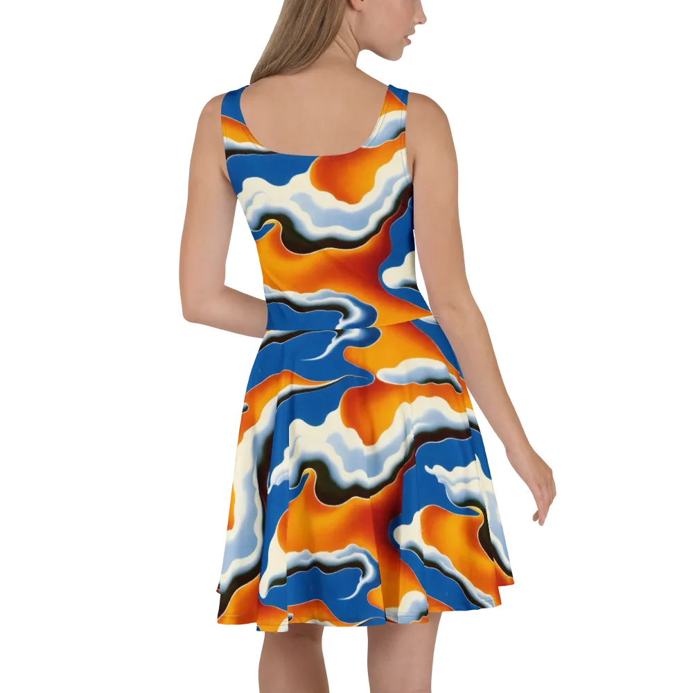 Cobalt Cloudbreak on Skater Dress — Back