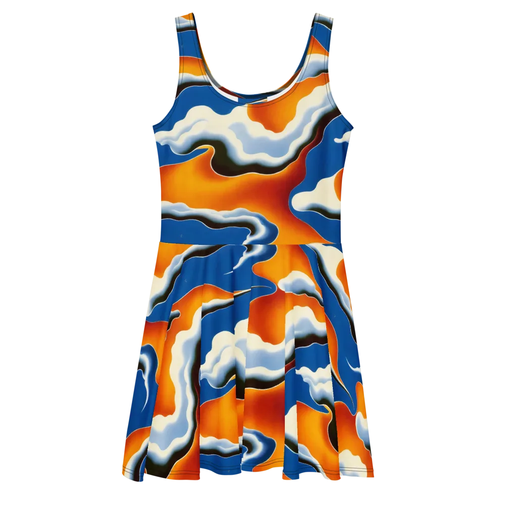 Cobalt Cloudbreak on Skater Dress — Front