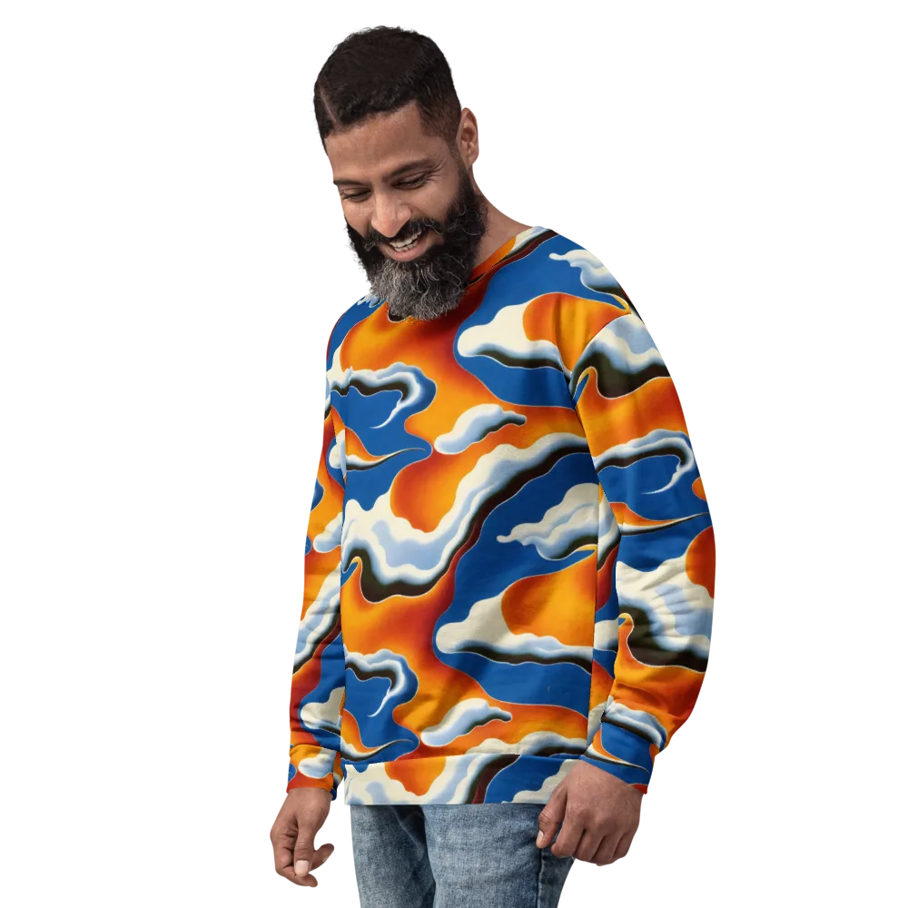 Cobalt Cloudbreak on Sweatshirt — Left Front