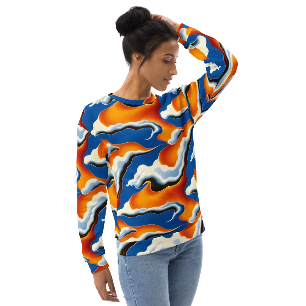 Cobalt Cloudbreak on Sweatshirt — Right Front