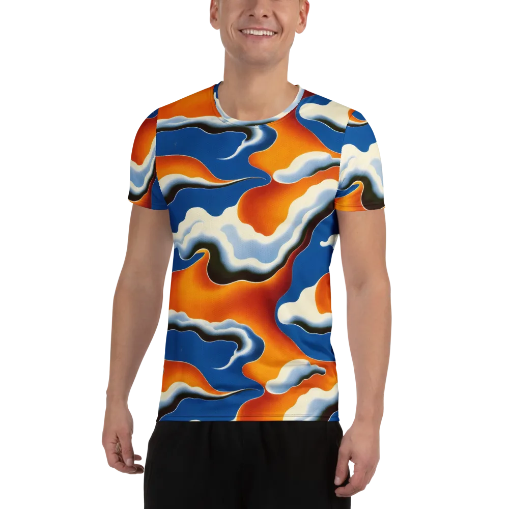 Cobalt Cloudbreak on Men's Athletic T-Shirt — Front