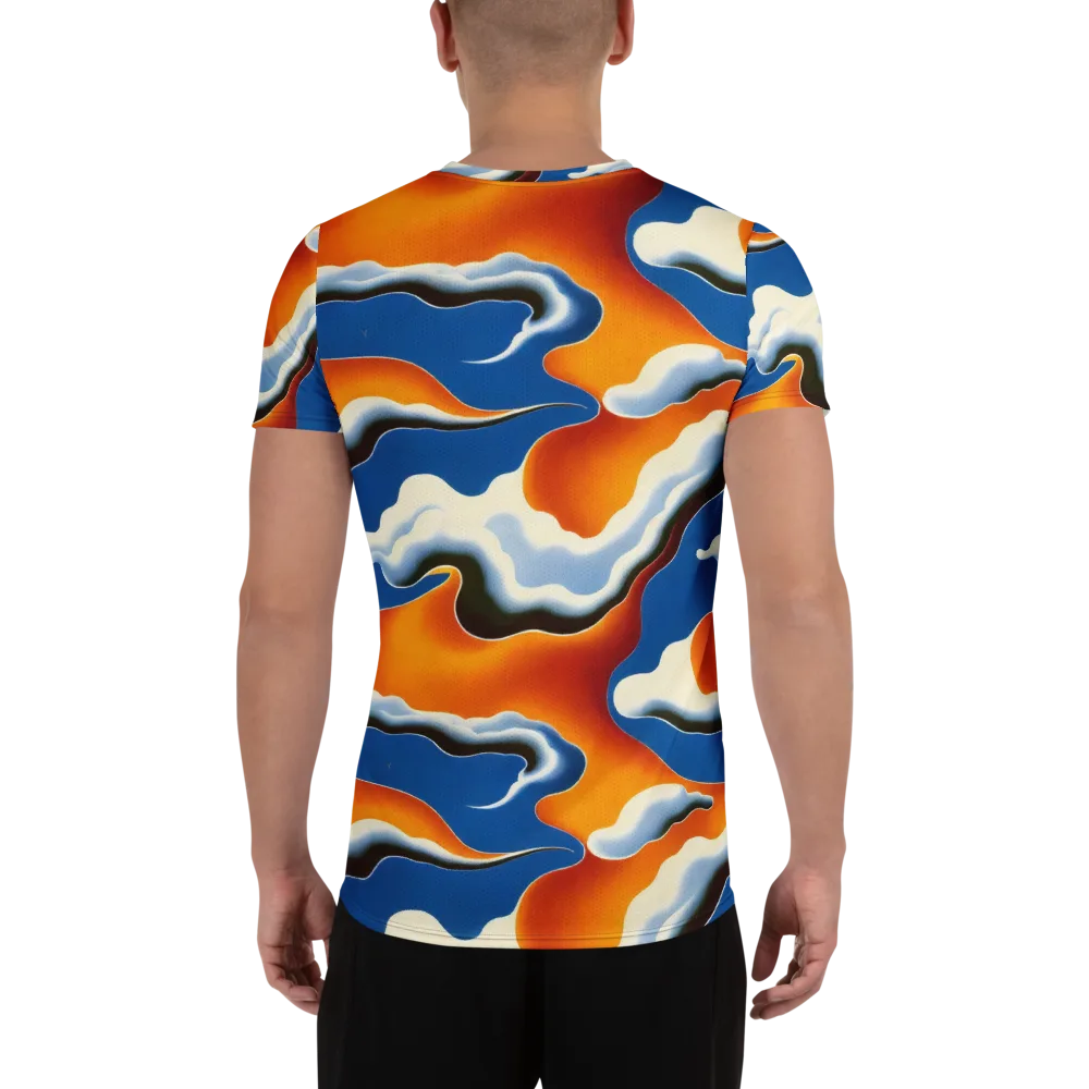 Cobalt Cloudbreak on Men's Athletic T-Shirt — Back