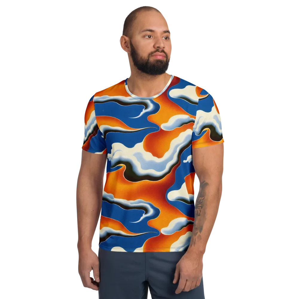 Cobalt Cloudbreak on Men's Athletic T-Shirt — Front