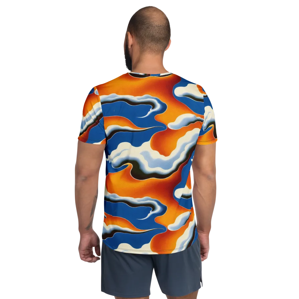 Cobalt Cloudbreak on Men's Athletic T-Shirt — Back