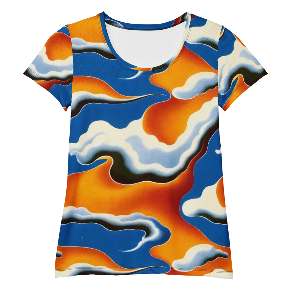 Cobalt Cloudbreak on Women's Athletic T-Shirt — Front