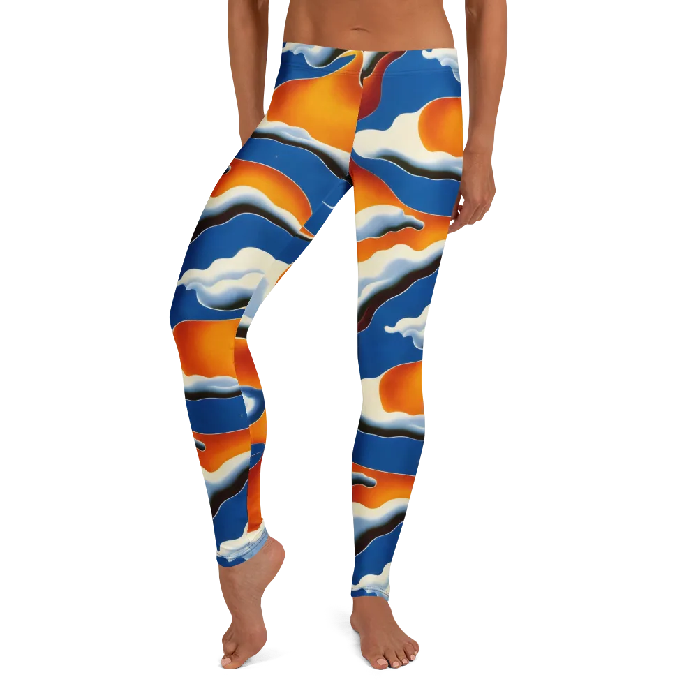 Cobalt Cloudbreak on Leggings — Front