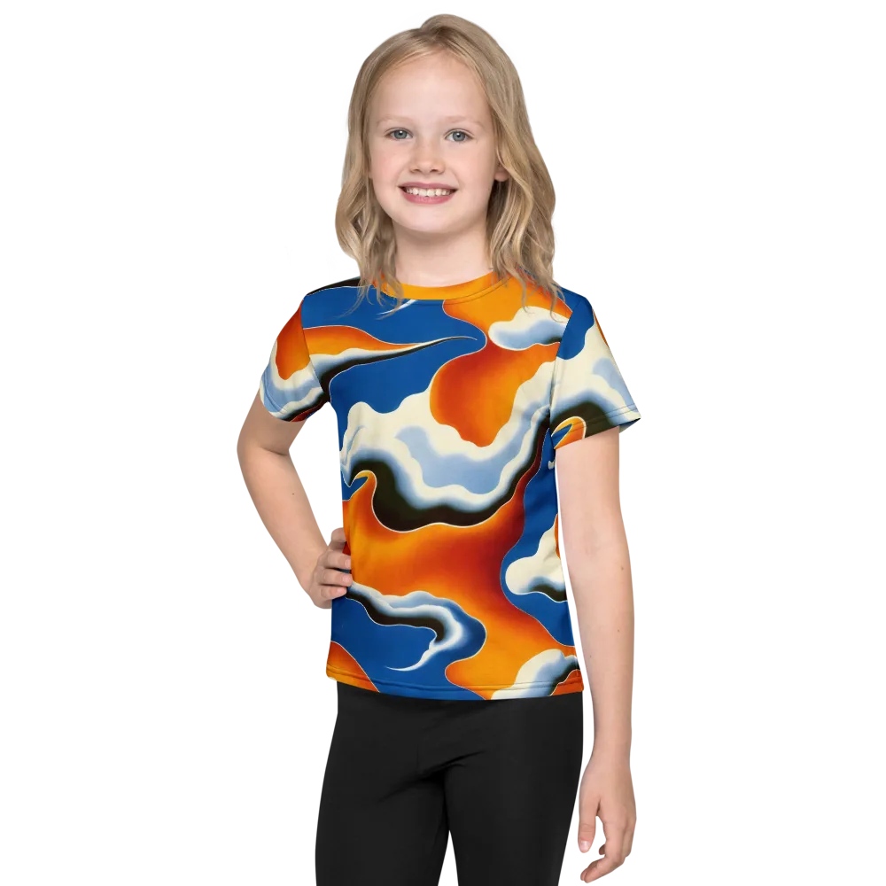 Cobalt Cloudbreak on Kids Crew Neck T-Shirt — Front