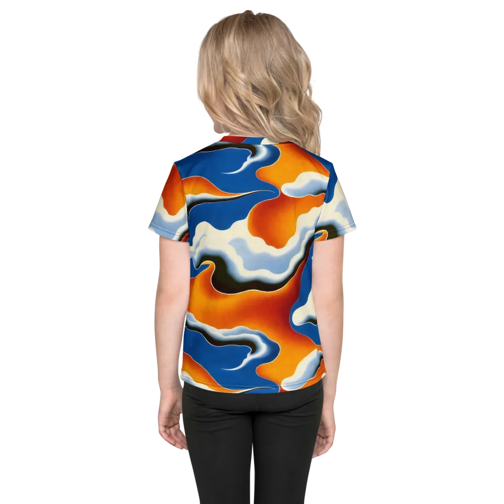 Cobalt Cloudbreak on Kids Crew Neck T-Shirt — Back