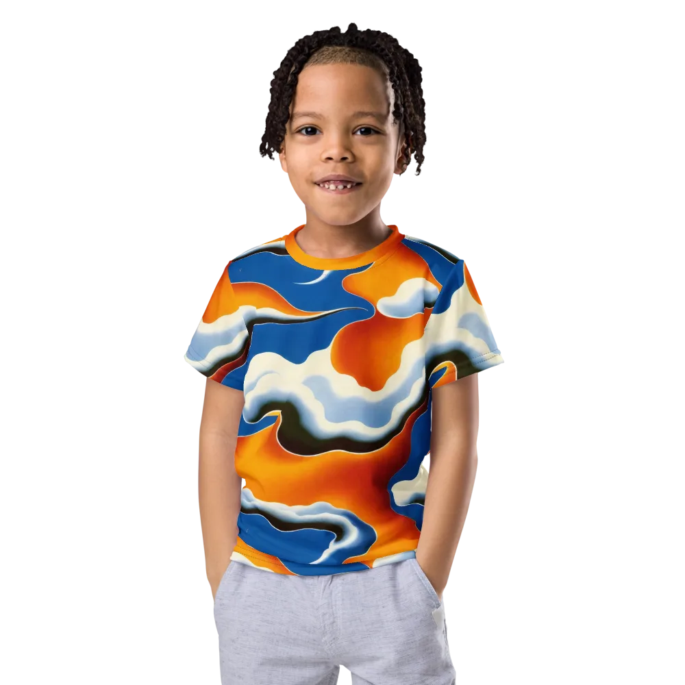 Cobalt Cloudbreak on Kids Crew Neck T-Shirt — Front