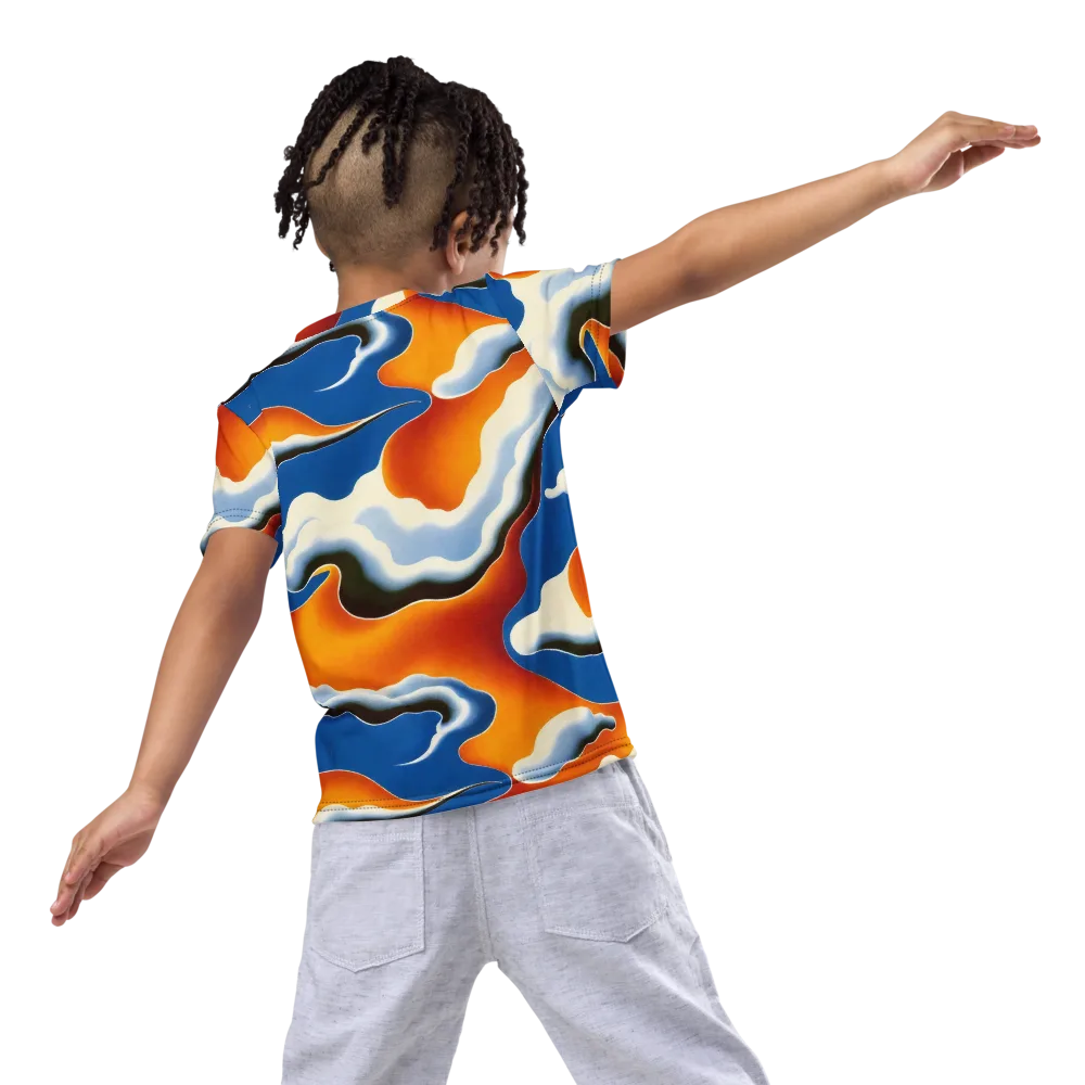 Cobalt Cloudbreak on Kids Crew Neck T-Shirt — Back