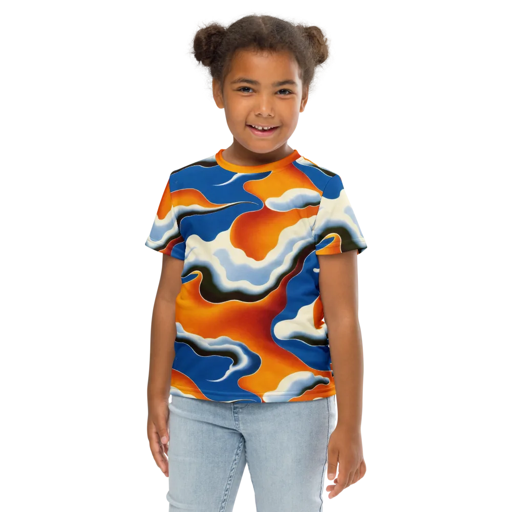 Cobalt Cloudbreak on Kids Crew Neck T-Shirt — Front