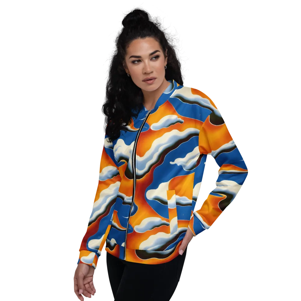 Cobalt Cloudbreak on Bomber Jacket — Left