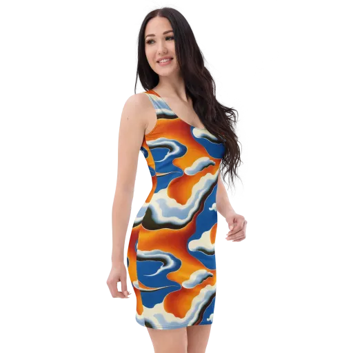 Cobalt Cloudbreak on a Bodycon Dress