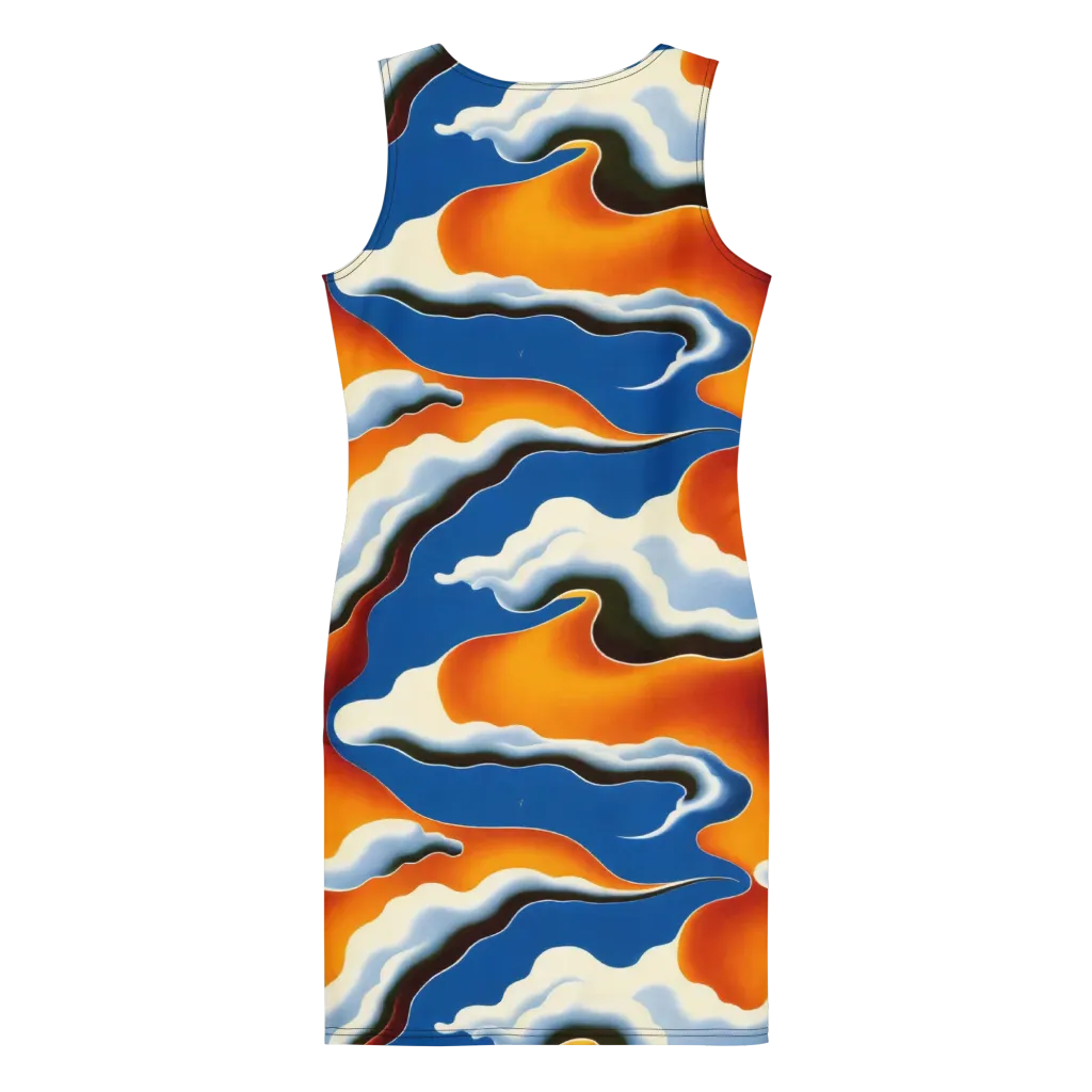 Cobalt Cloudbreak on Bodycon Dress — Back