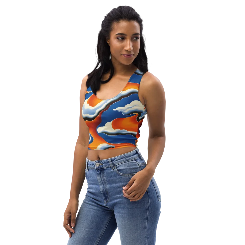 Cobalt Cloudbreak on Crop Top — Left Front