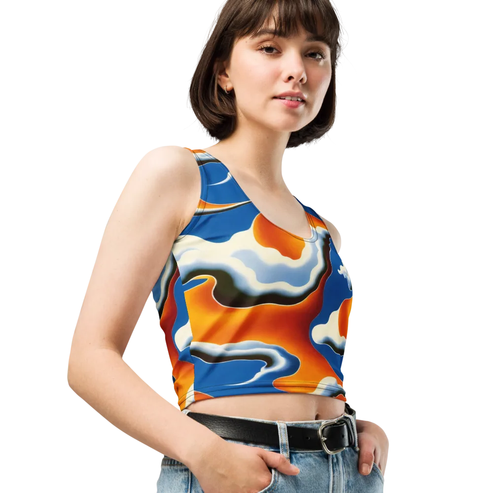 Cobalt Cloudbreak on Crop Top — Right Front