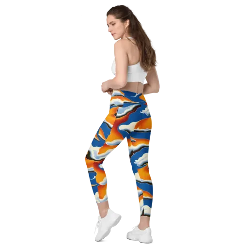 Cobalt Cloudbreak on a Leggings with Pockets