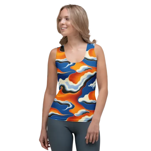 Cobalt Cloudbreak on a Women's Tank Top