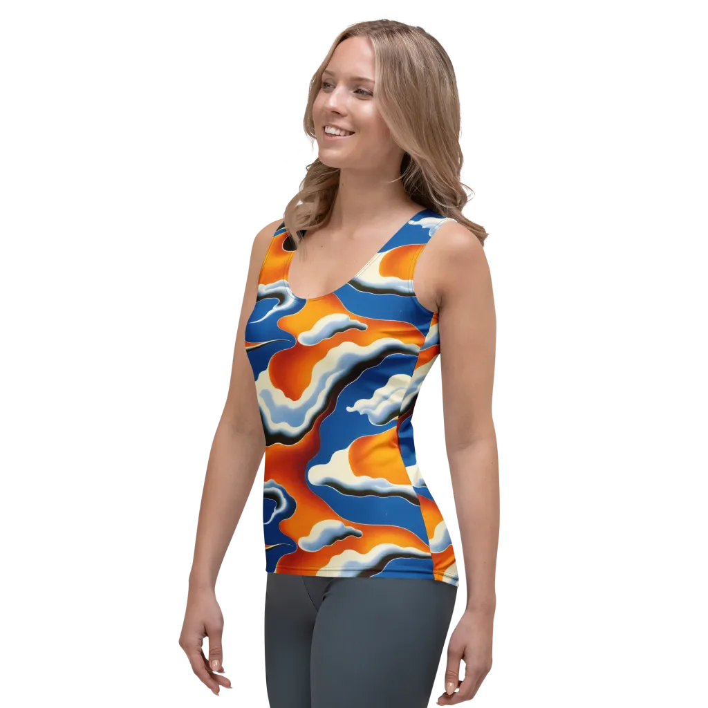 Cobalt Cloudbreak on Women's Tank Top — Left Front