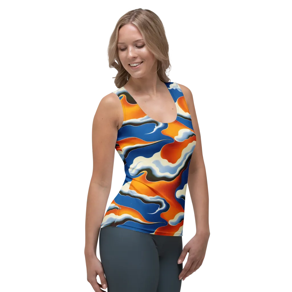 Cobalt Cloudbreak on Women's Tank Top — Right Front