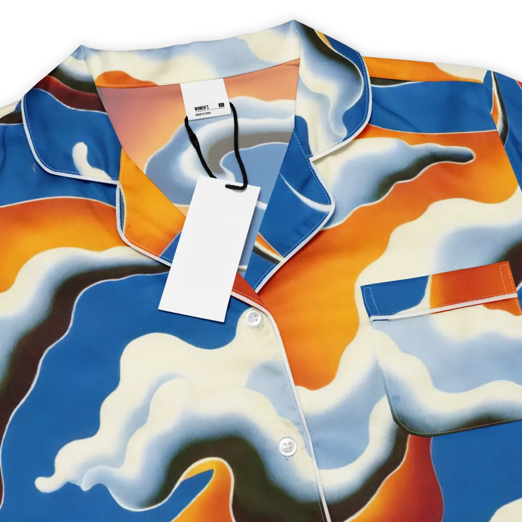 Cobalt Cloudbreak on Women's Short Sleeve Pajama Top — Product details