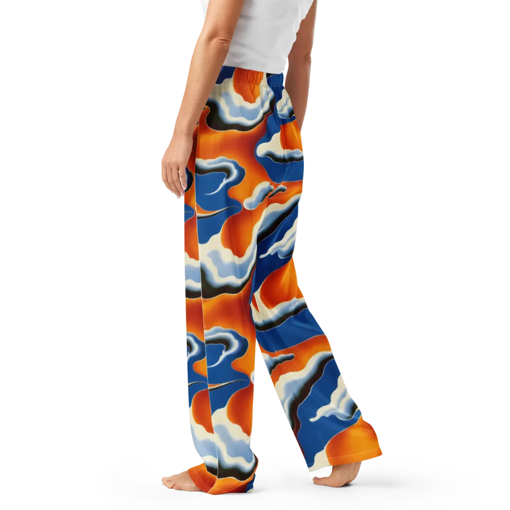 Cobalt Cloudbreak on Women's Pajama Pants — Left