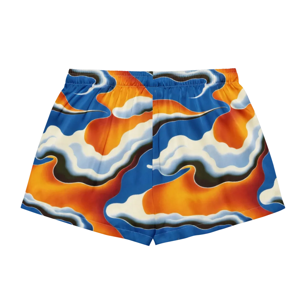Cobalt Cloudbreak on Women's Pajama Shorts — Back