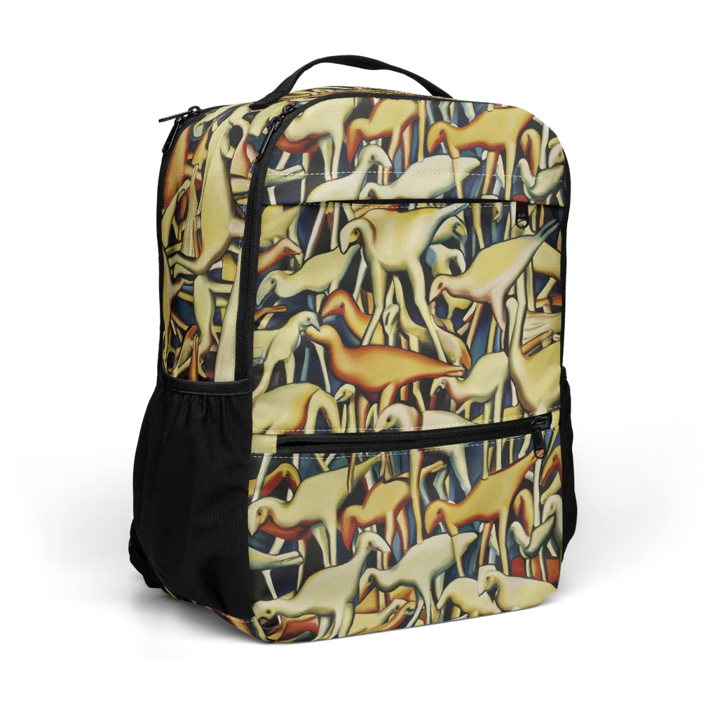 Jurassic Salon on Utility Backpack — Right Front