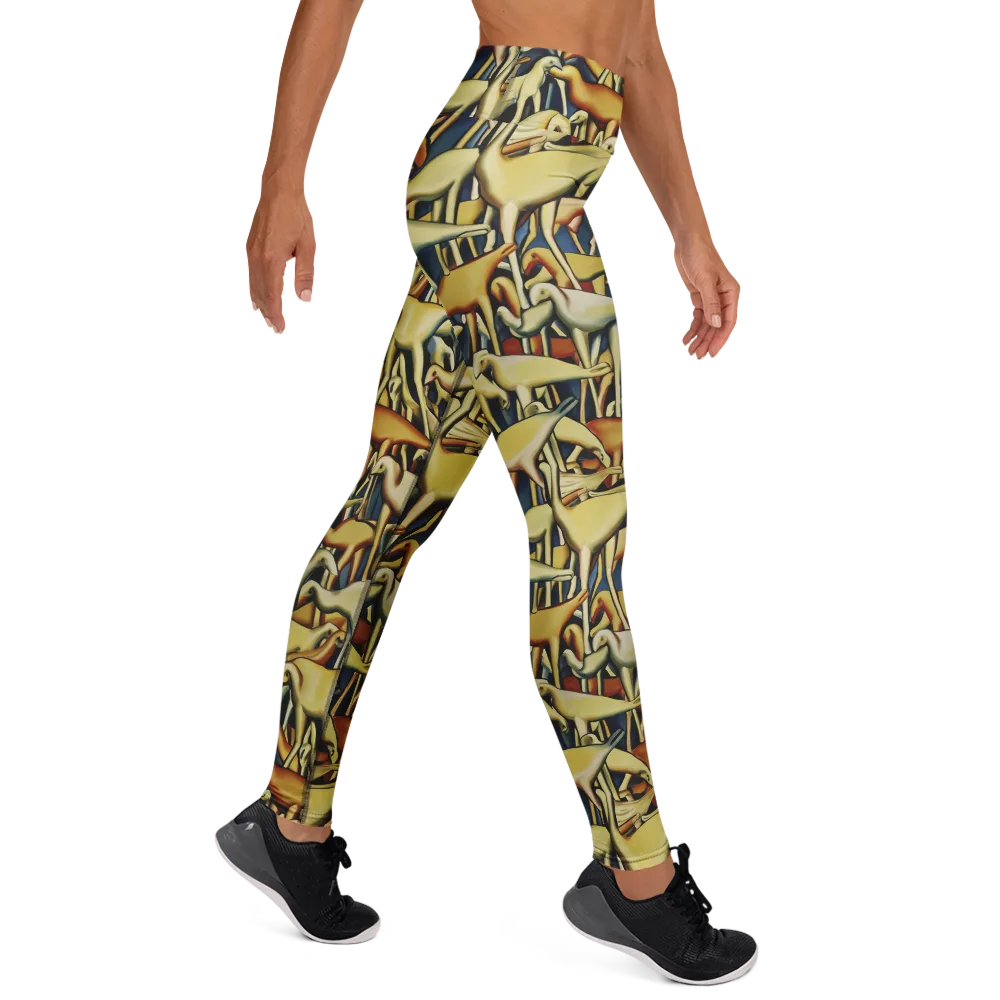 Jurassic Salon on Yoga Leggings — Right