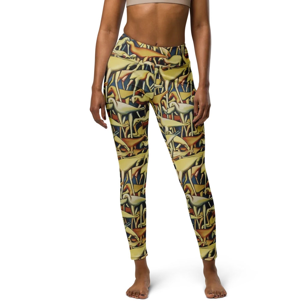 Jurassic Salon on Yoga Leggings — Front