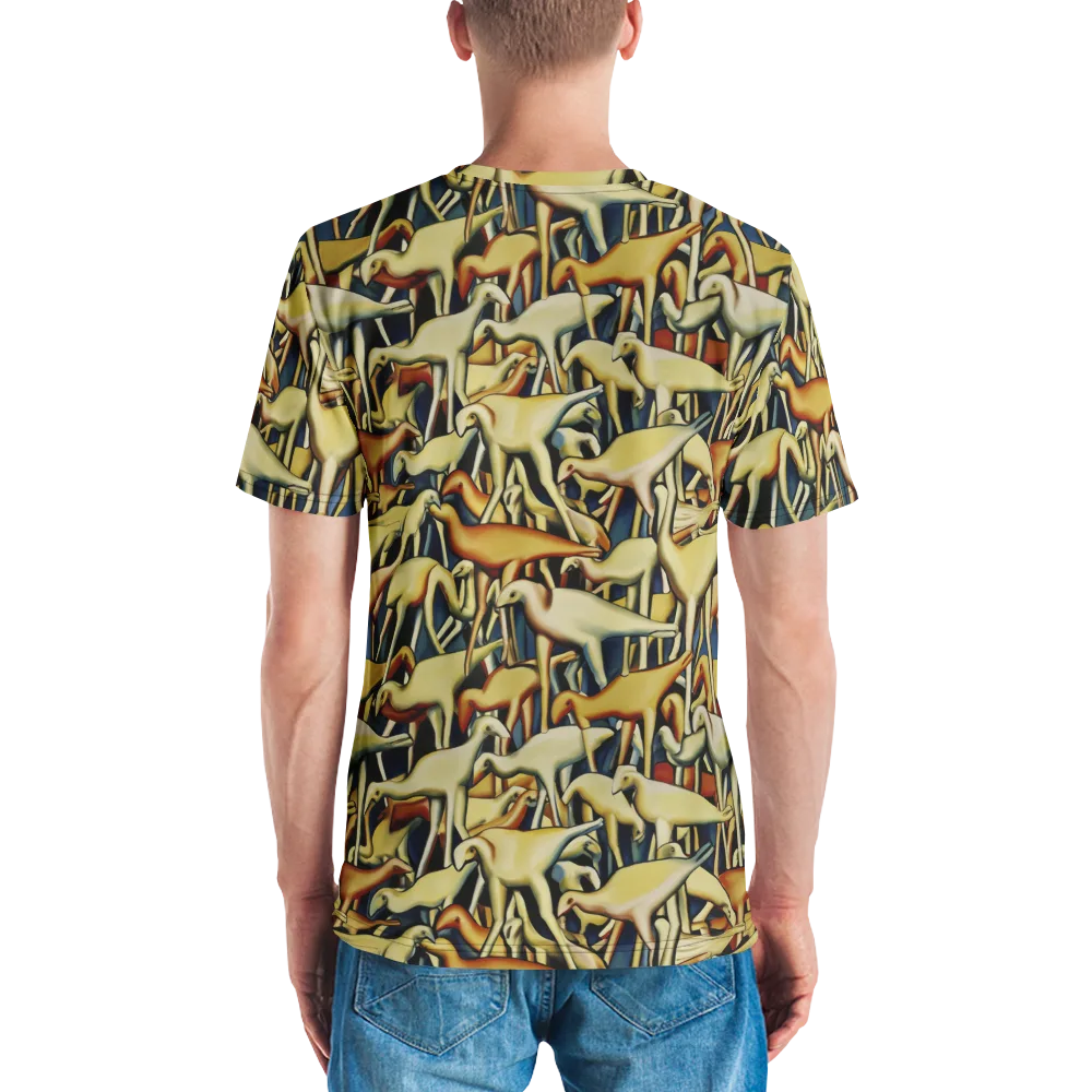Jurassic Salon on Men's Crew Neck T-Shirt — Back