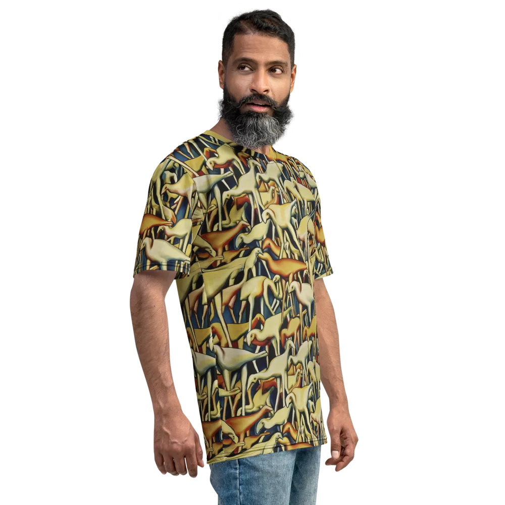 Jurassic Salon on Men's Crew Neck T-Shirt — Right